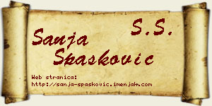Sanja Spasković vizit kartica